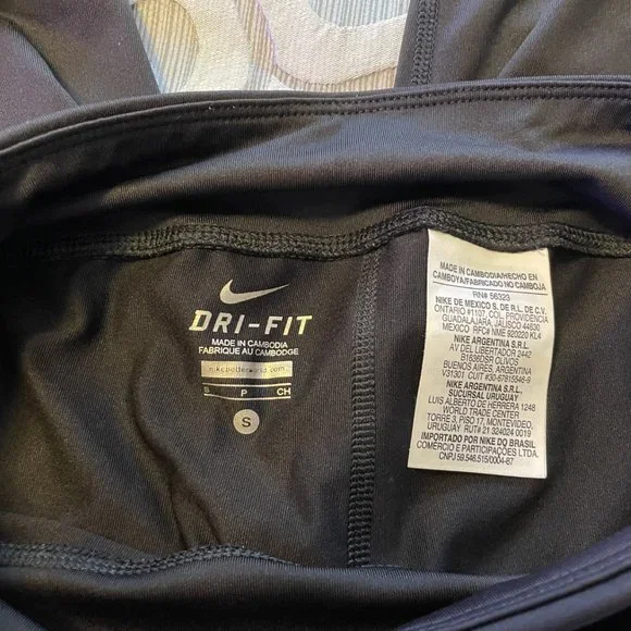 Womens Nike Running Dri-fit Black Capri Leggings Athletic Pants Size Small EUC - Picture 6 of 7
